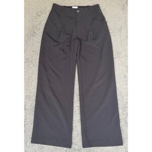 Gemma+Jane Womens Black Wide Leg Trousers Elastic Back Career Pants Size Medium
